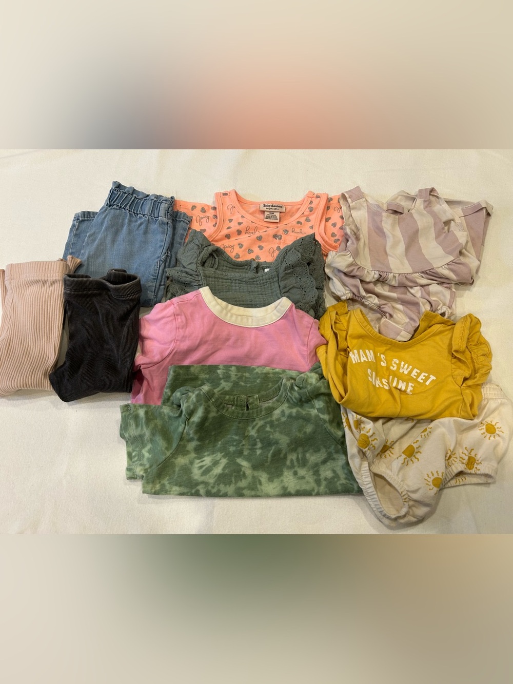 9 item baby girl clothing bundle